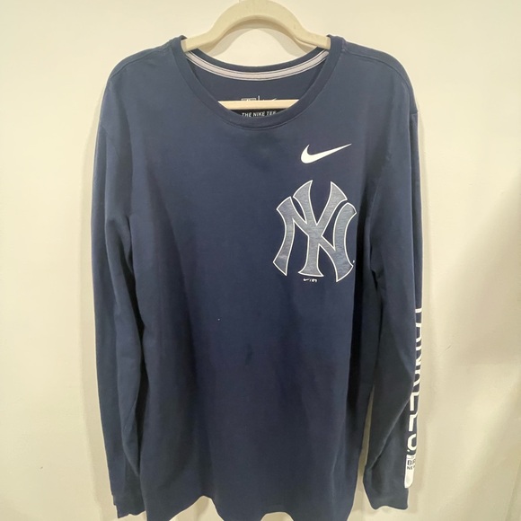 Nike Men's Blue Long Sleeve Tee - Picture 1 of 4